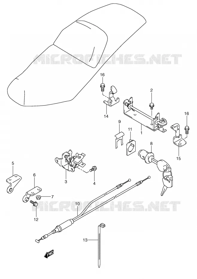 SELLE (VOIR NOTE) Suzuki SCOOTER 250 BURGMAN 2002  AN250RK2(E2)