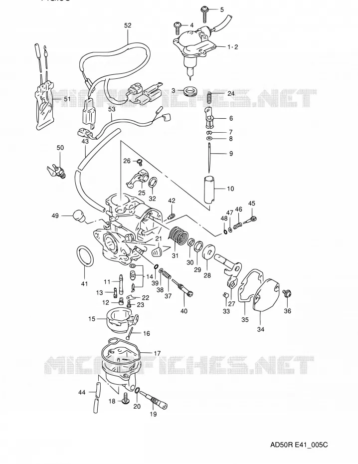 CARBURATEUR (MODELE M/R) Suzuki SCOOTER 60 AD 1991  AD60M
