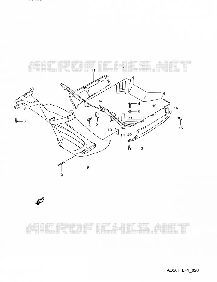 MARCHE PIEDS (E41,P09,E94) Suzuki SCOOTER 60 AD 1994  AD60R