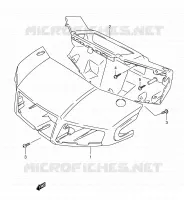 CARENAGE TETE DE FOURCHE (E01,P37) pour Suzuki AE 50 1991