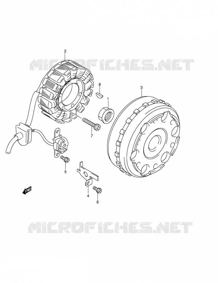 ALLUMAGE ROTOR - STATOR Suzuki SCOOTER 400 BURGMAN 2004  AN400 K4 (E02,E19,E54)