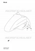 GARDE BOUE AVANT (MODEL K7/K8) pour Suzuki BURGMAN 400 2008