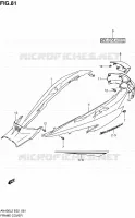 CARENAGES ARRIERE (AN400AL2 E19) pour Suzuki BURGMAN 400 2012