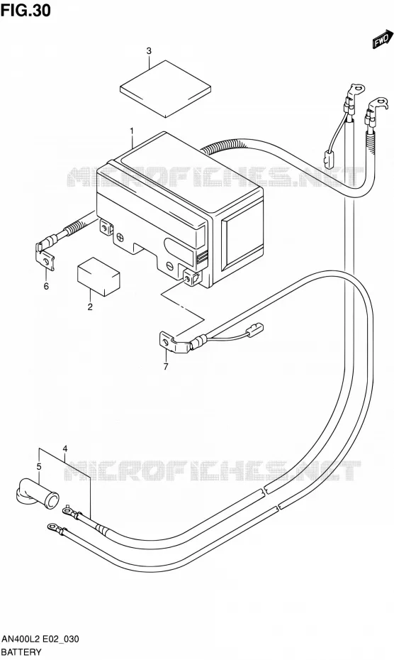 BATTERIE (AN400L2 E02) Suzuki SCOOTER 400 BURGMAN 2012  AN400L2(E02,E19)
