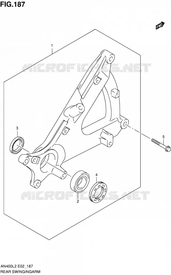 BRAS OSCILLANT ARRIERE Suzuki SCOOTER 400 BURGMAN 2012  AN400L2(E02,E19)