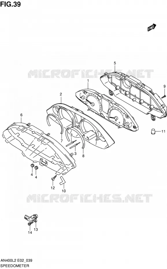 COMPTEUR (AN400L2 E19) Suzuki SCOOTER 400 BURGMAN 2012  AN400L2(E02,E19)