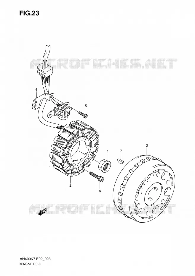 ALLUMAGE ROTOR - STATOR Suzuki SCOOTER 400 BURGMAN 2010  AN400AL0(E19,E24)