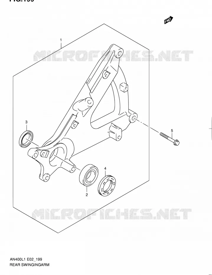 BRAS OSCILLANT ARRIERE Suzuki SCOOTER 400 BURGMAN 2011  AN400AL1(E19,E24)