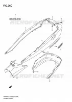 CARENAGES ARRIERE  (AN400SK5/SK6) pour Suzuki BURGMAN 400 2004