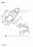 GARDE BOUE ARRIERE (GSR750L1 E21) pour Suzuki GSR 750 2011