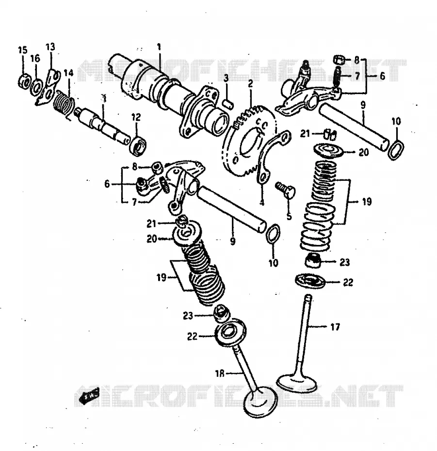 ARBRE A CAMES - SOUPAPES Suzuki MOTO 800 DR 1990  DR800SL(L)