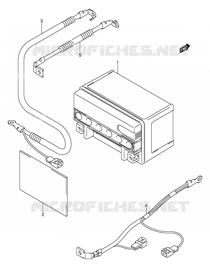 BATTERIE (MODELE K1/K2) Suzuki SCOOTER 400 BURGMAN 2000  AN400RY(E2)