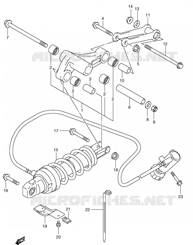 BIELLETTE DE SUSPENSION ARRIERE (MODELE Y) Suzuki SCOOTER 400 BURGMAN 2000  AN400RY(E2)