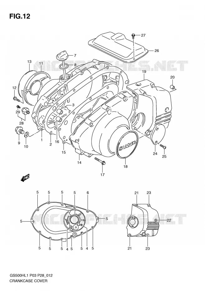 CARTER Suzuki MOTO 500 GS-E 2011  GS500HKL1(P3)
