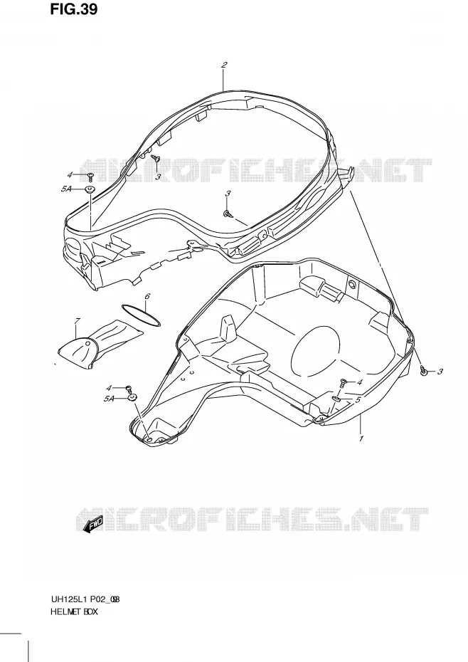 COFFRE Suzuki SCOOTER 125 BURGMAN 2011  UH125GL1(P2)