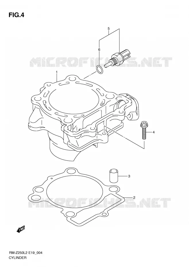 CYLINDRE Suzuki MOTO 250 RM-Z 2012  RM-Z250L2(E19)