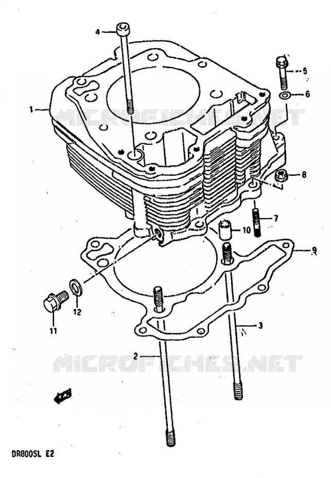 CYLINDRE Suzuki MOTO 800 DR 1990  DR800SL(L)
