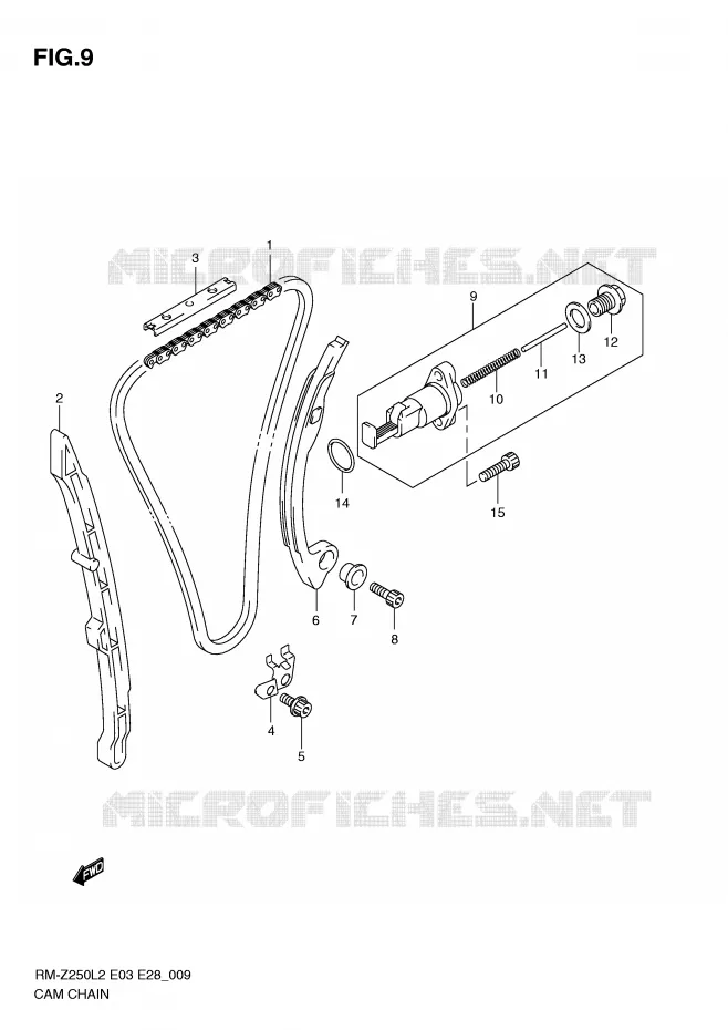DISTRIBUTION Suzuki MOTO 250 RM-Z 2012  RM-Z250L2(E03)