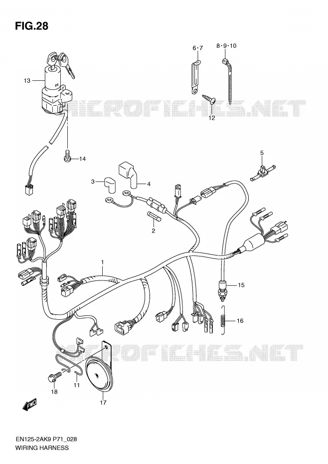 FAISCEAU ELECTRIQUE Suzuki MOTO 125 EN 2009  EN125-2AK9(P71)