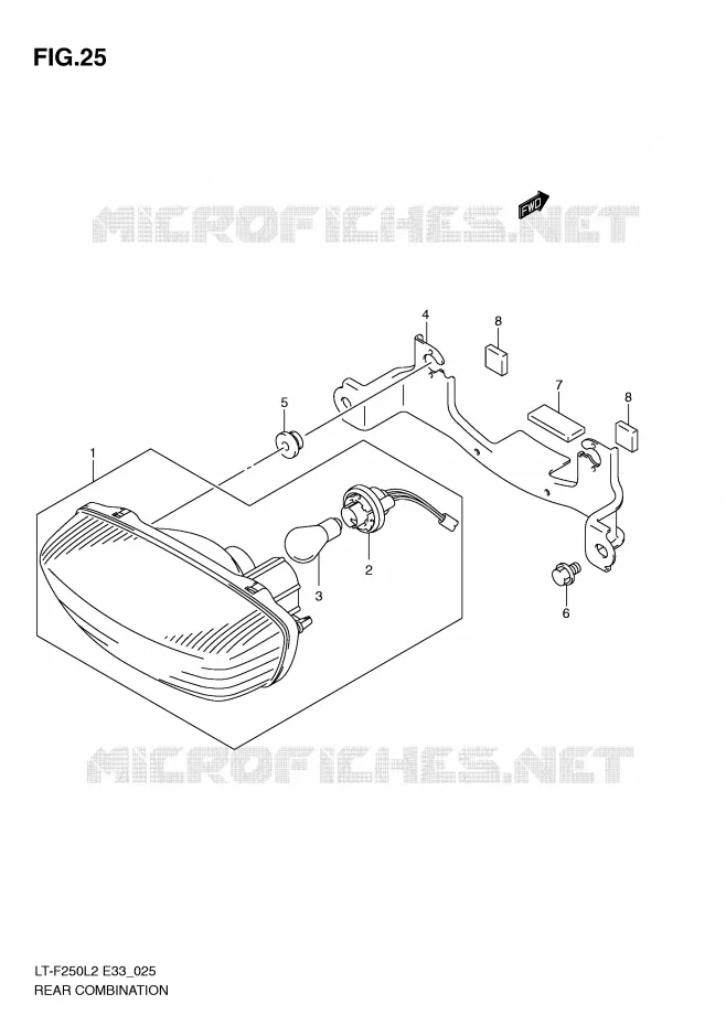 FEU ARRIERE Suzuki QUAD 250 OZARK 2012  LT-F250L2(E33)