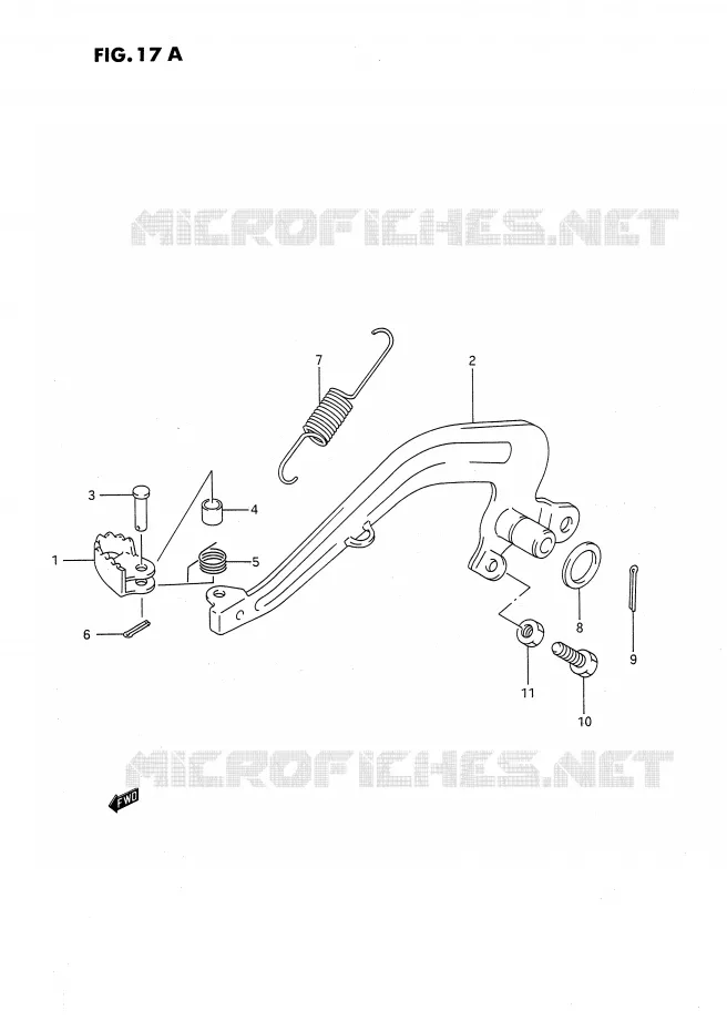 FREIN ARRIERE (MODELE L/M/N/P/R/S) Suzuki MOTO 80 RM 1993  RM80P(E24)