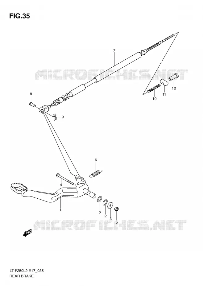 FREIN ARRIERE Suzuki QUAD 250 OZARK 2012  LT-F250L2(E17)