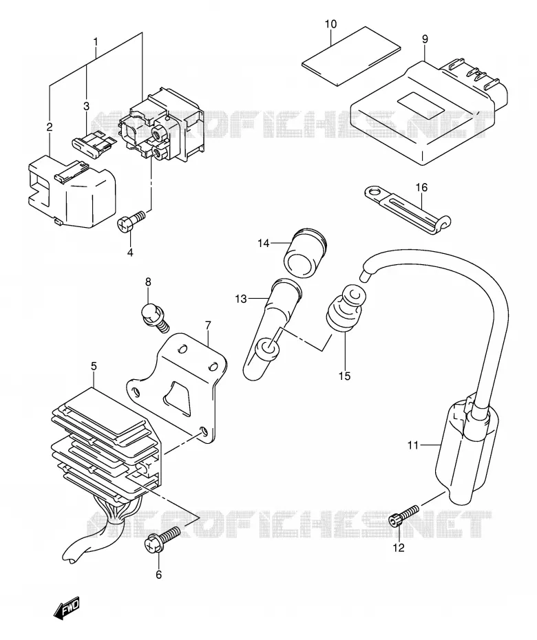 PARTIE ELECTRIQUE (MODELE K1/K2) Suzuki SCOOTER 250 BURGMAN 2001  AN250K1(E2)