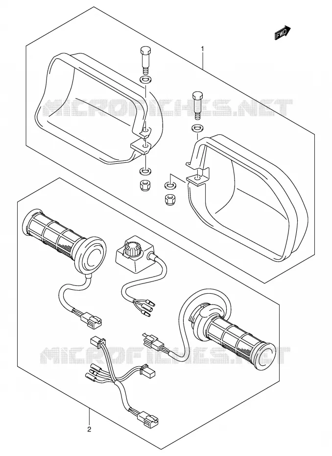 PROTEGES MAINS (MODELE Y/K1/K2 OPT) Suzuki SCOOTER 400 BURGMAN 2000  AN400Y(E2)