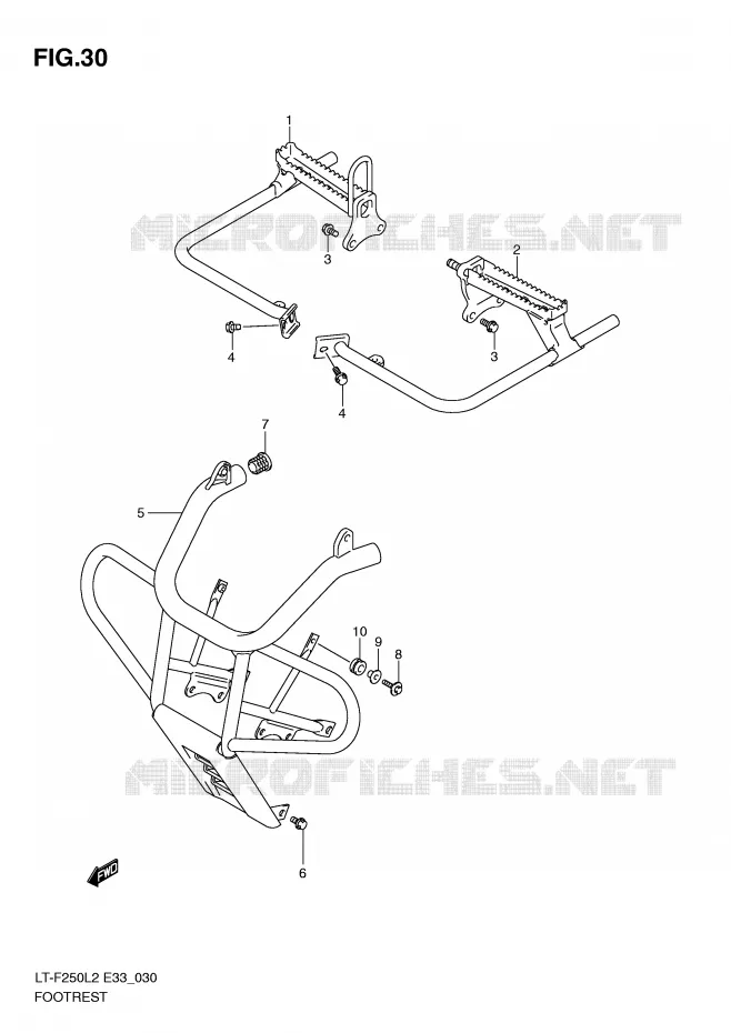 REPOSE PIED Suzuki QUAD 250 OZARK 2012  LT-F250L2(E33)