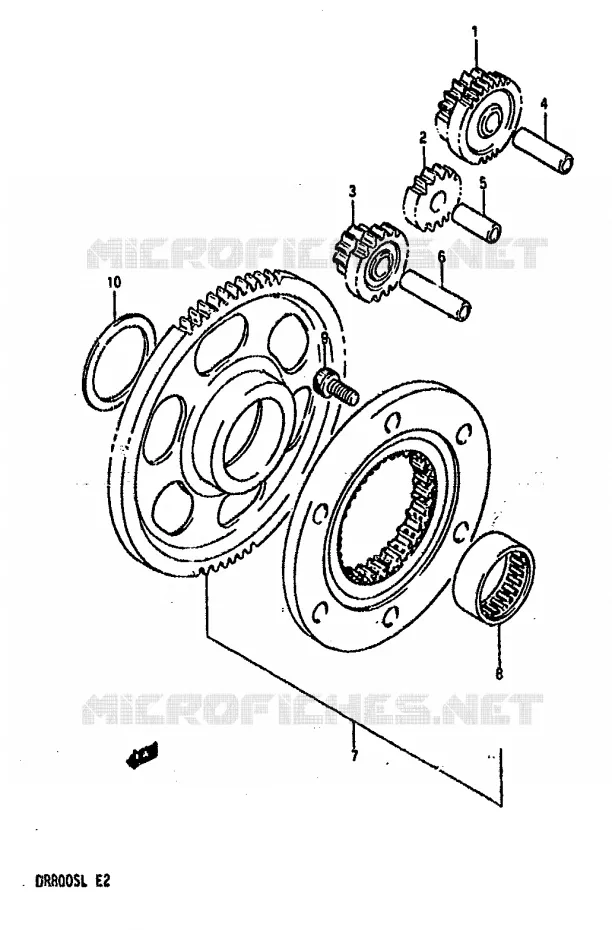 ROUE LIBRE DE DEMARREUR Suzuki MOTO 800 DR 1990  DR800SUL(L)