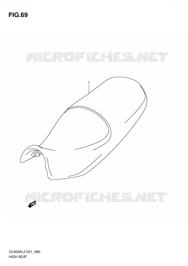 SELLE HAUTE (OPTIONAL) Suzuki MOTO 650 V-STROM 2012  DL650AUEL2(E21)