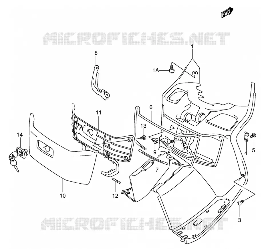 VIDE POCHE (MODELE X/Y) Suzuki SCOOTER 400 BURGMAN 2002  AN400K2(E2)