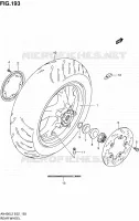 ROUE ARRIERE (AN400ZAL2 E02) pour Suzuki BURGMAN 400 2012