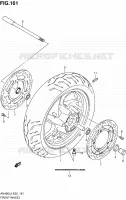 ROUE AVANT (AN400L2 E19) pour Suzuki BURGMAN 400 2012