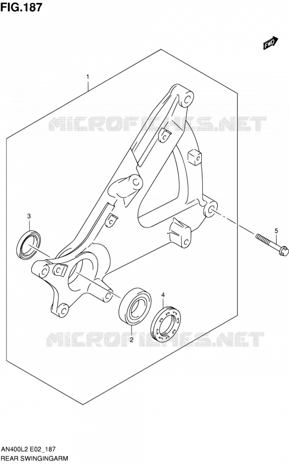 BRAS OSCILLANT ARRIERE Suzuki SCOOTER 400 BURGMAN 2012  AN400AL2(E19,E24)