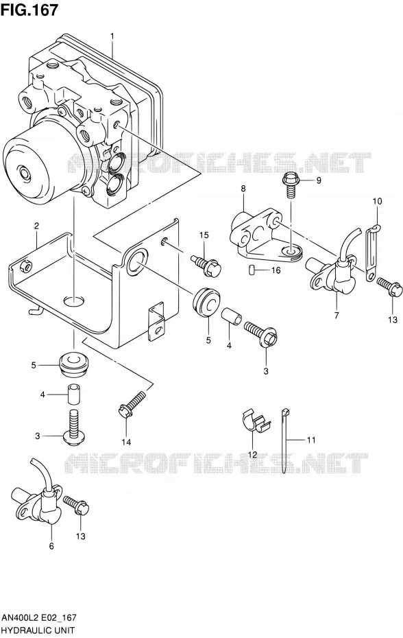 SYSTÈME ABS (AN400AL2 E19) Suzuki SCOOTER 400 BURGMAN 2012  AN400AL2(E19,E24)