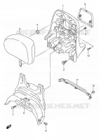 SUPPORT DOSSERET (CENTER)(MODELE K5/K6) pour Suzuki BURGMAN 400 2006