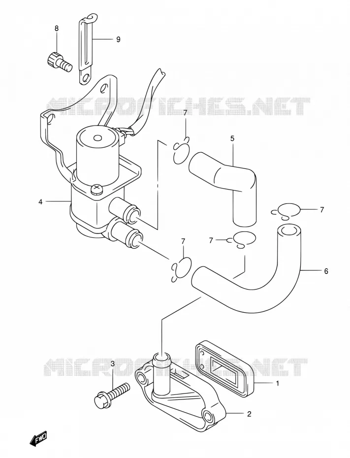 SYSTEME RECYCLAGE GAZ ECHAPPEMENT Suzuki SCOOTER 400 BURGMAN 2006  AN400S K6 (E02,E19)
