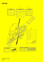 ETIQUETTE (MODEL L0) pour Suzuki BURGMAN 400 2012