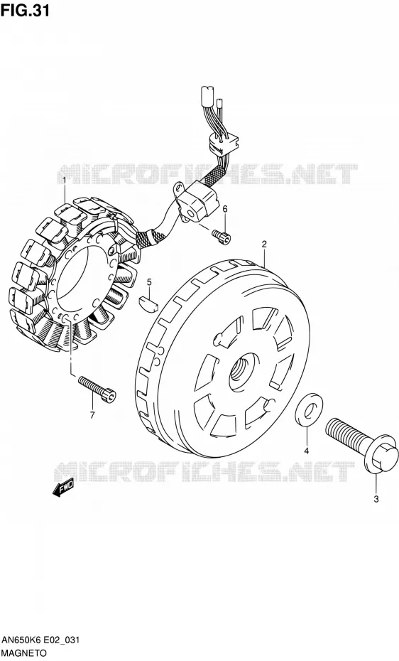 ALLUMAGE ROTOR - STATOR Suzuki SCOOTER 650 BURGMAN 2007  AN650 K7 (E02,E19,E24)