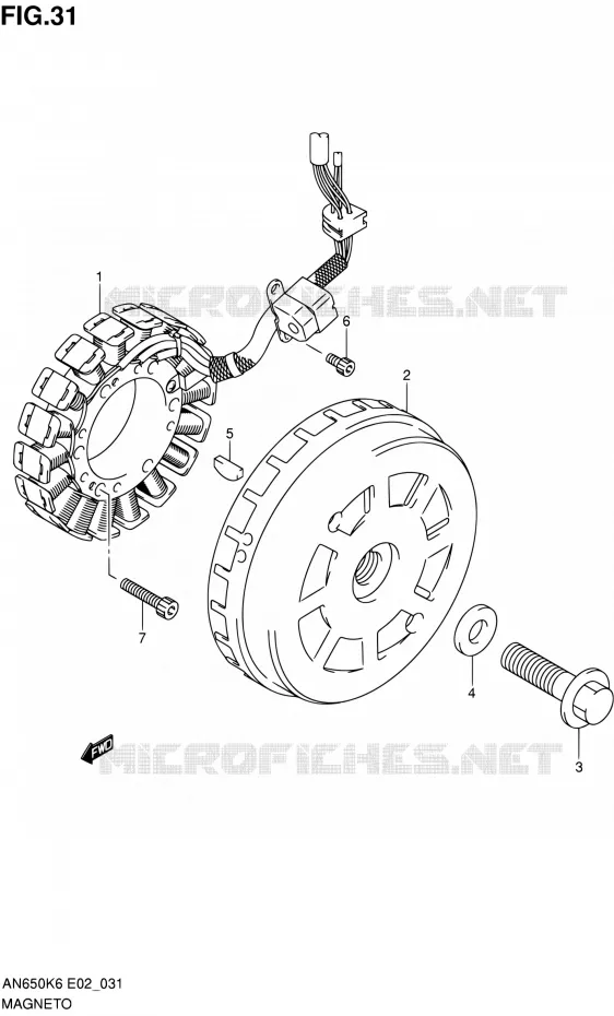 ALLUMAGE ROTOR - STATOR Suzuki SCOOTER 650 BURGMAN 2010  AN650L0(E19)