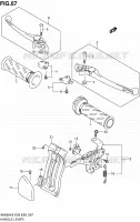 ENSEMBLE LEVIERS   POIGNEES (MODEL K6/K7/K8) pour Suzuki BURGMAN 650 2007