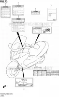 ETIQUETTE (AN650AL2 E02) pour Suzuki BURGMAN 650 2012
