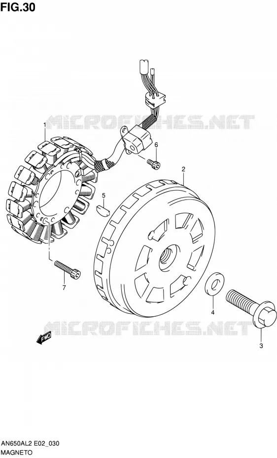 ALLUMAGE ROTOR - STATOR Suzuki SCOOTER 650 BURGMAN 2012  AN650AL2(E02)