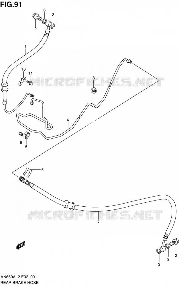 DURITE DE FREIN ARRIERE Suzuki SCOOTER 650 BURGMAN 2012  AN650AL2(E02)