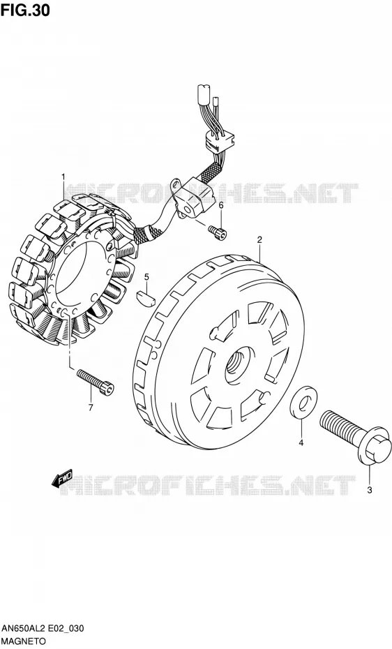 ALLUMAGE ROTOR - STATOR Suzuki SCOOTER 650 BURGMAN 2012  AN650AL2(E19)