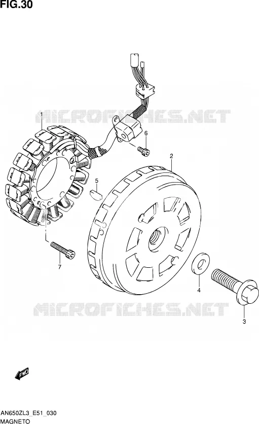 ALLUMAGE ROTOR - STATOR Suzuki SCOOTER 650 BURGMAN 2013  AN650Z L3 (E51)