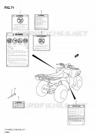 ETIQUETTE (LT F400FL2 P28) pour Suzuki KINGQUAD 400 2012