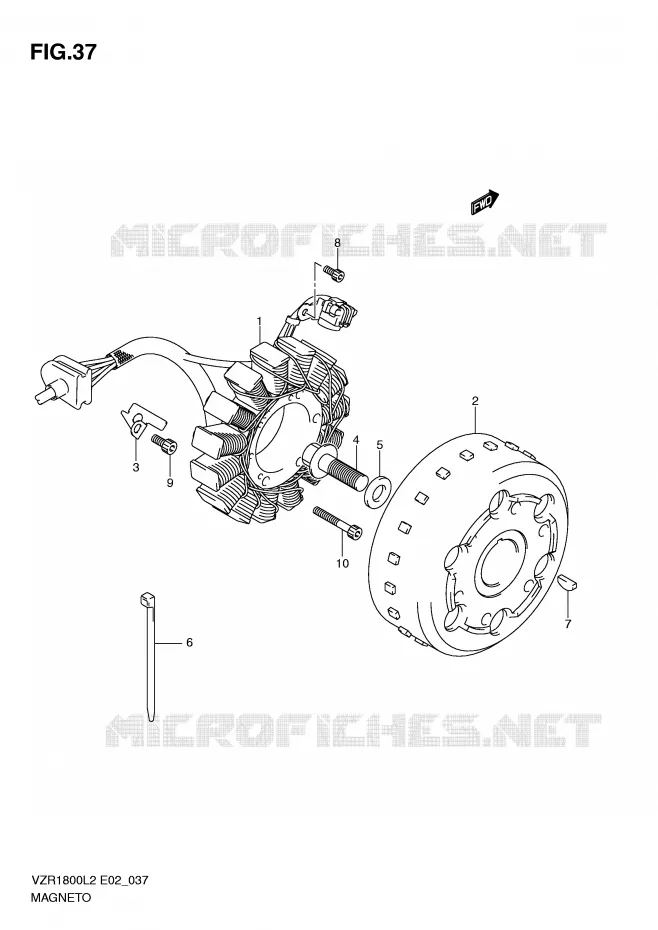 ALLUMAGE ROTOR - STATOR Suzuki MOTO 1800 INTRUDER 2012  VZR1800ZL2(E02)