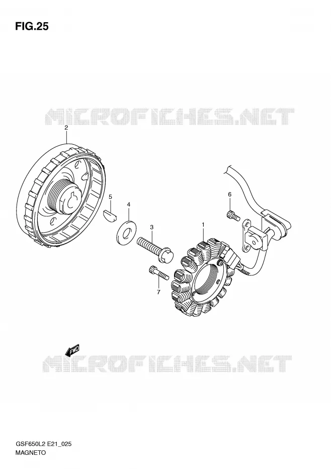 ALLUMAGE ROTOR - STATOR Suzuki MOTO 650 BANDIT 2012  GSF650UL2(E21)